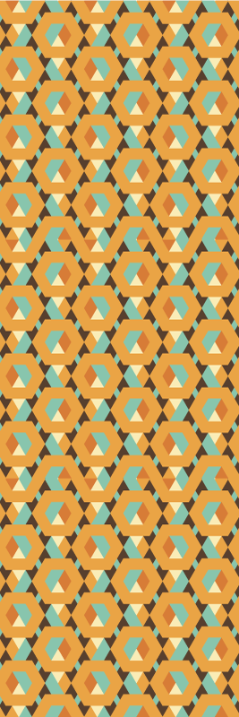 Bedroom vinyl rug with geometric tranquil shapes - TenStickers