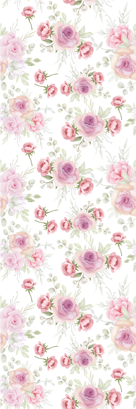 Bedroom vinyl rug in pink and wild design - TenStickers