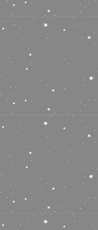 Bedroom vinyl rug with white stars on gray background - TenStickers