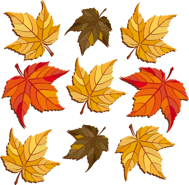 Nature vinyl rug autumn leaves design - TenStickers