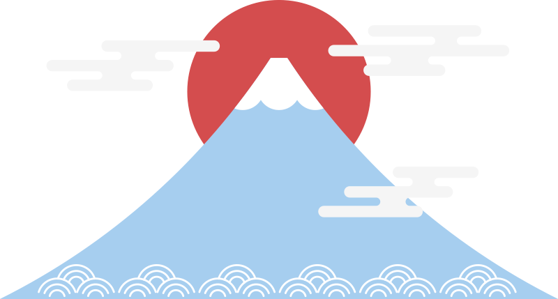 Nature vinyl rug asian-inspired mountain design - TenStickers