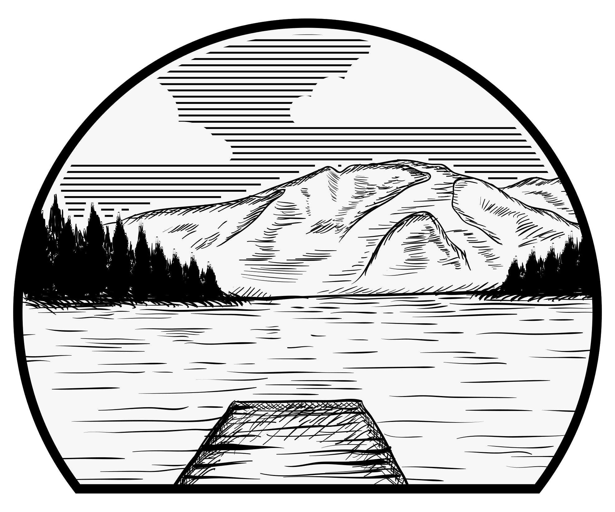 Nature vinyl rug motorhome pine lake retreat - TenStickers