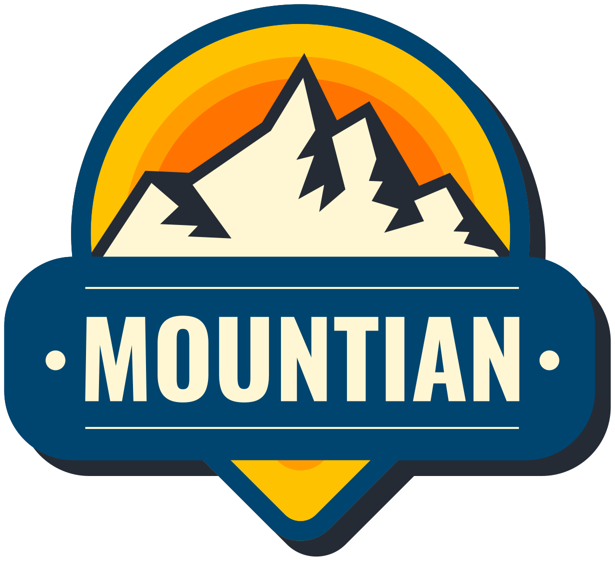 Nature vinyl rug motorhome mountain explorers emblem - TenStickers