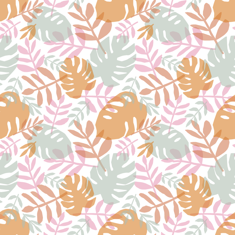 Nature vinyl rug with lush leaf design - TenStickers