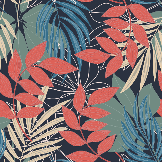 Flower vinyl rug with modern elegant flora pattern - TenStickers