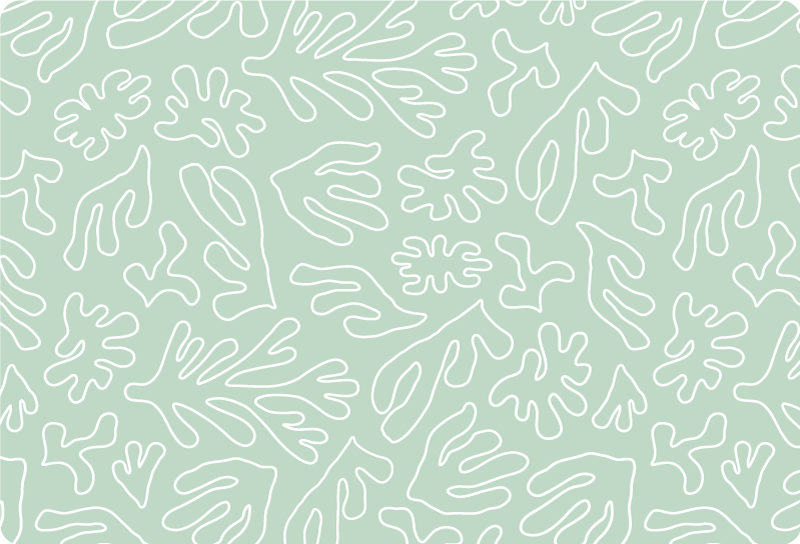 Flower vinyl rug inspired by green seaweed design - TenStickers
