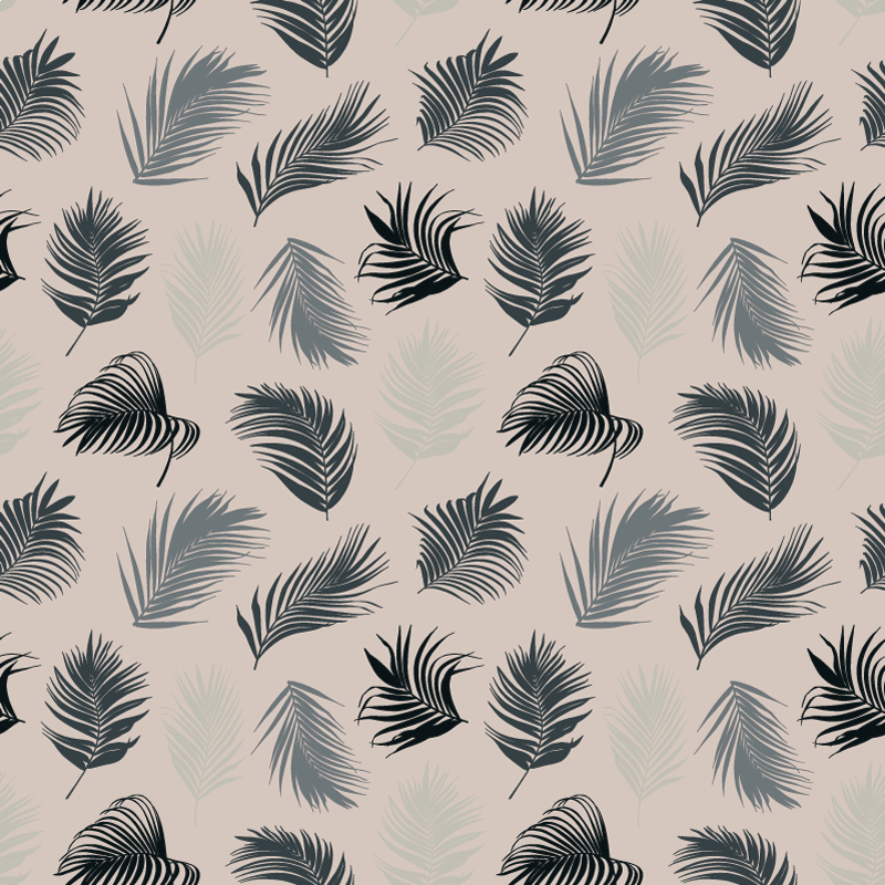 Flower vinyl rug lush mix of palm leaves - TenStickers