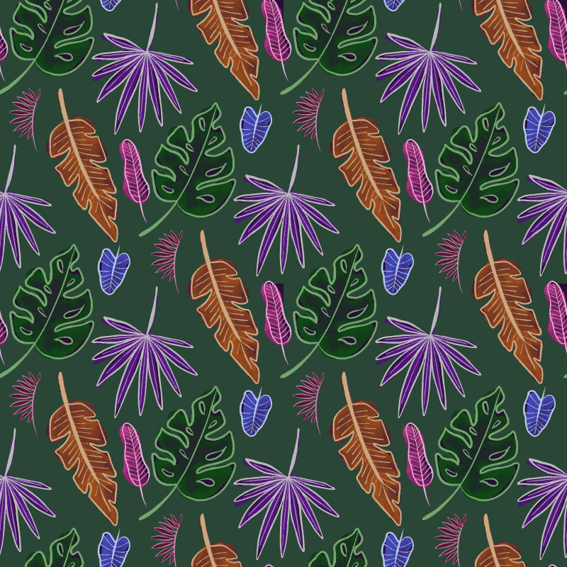 Flower vinyl rug geometric neon screen - TenStickers