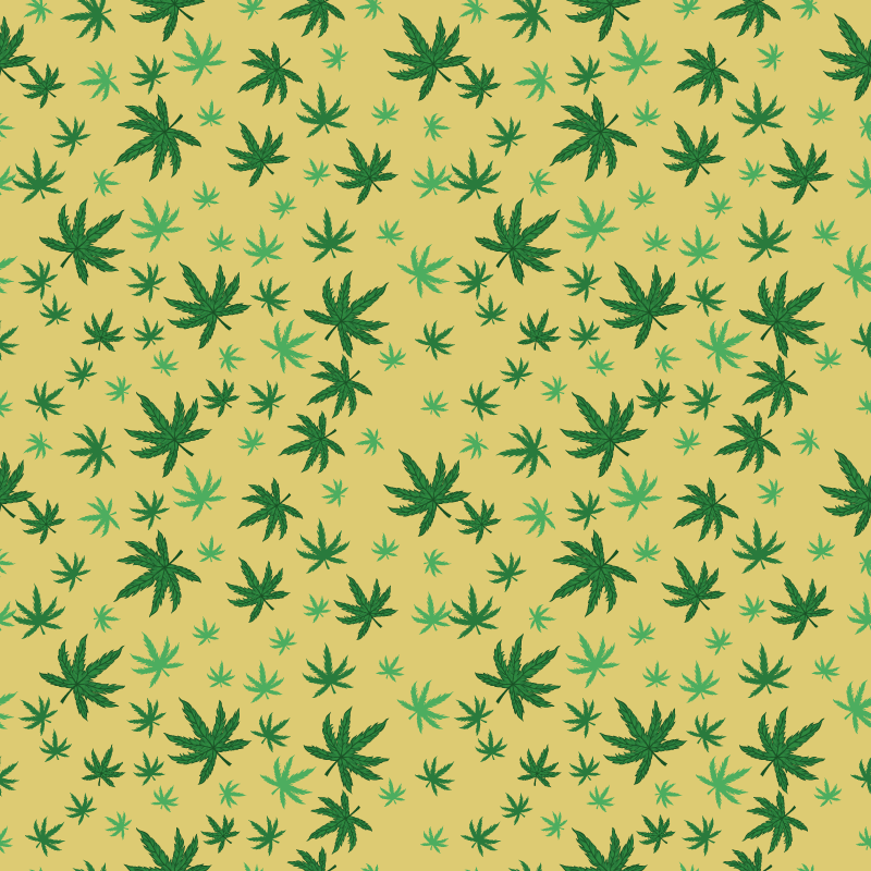 Flower vinyl rug seamless cannabis design - TenStickers