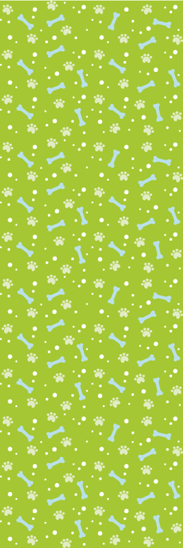 Bedroom vinyl rug with amazing blue and green paws - TenStickers