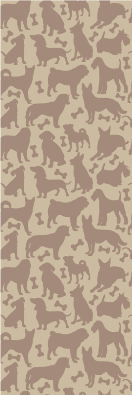 Bedroom vinyl rug with amazing seamless dog design - TenStickers