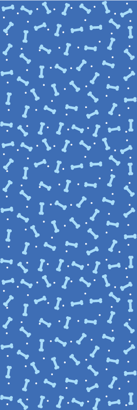 Bedroom vinyl rug with stunning blue bone pattern - TenStickers