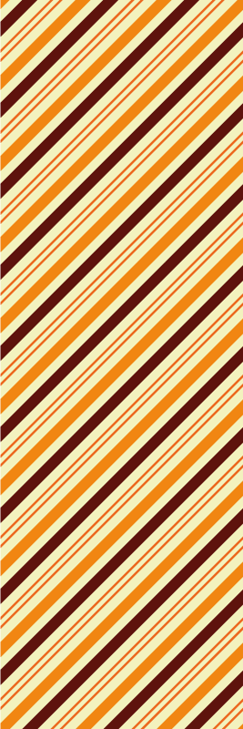 Bedroom vinyl rug with retro orange and brown design - TenStickers