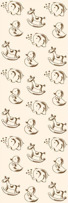 Cute design elephant duck and horse bedroom vinyl rug - TenStickers