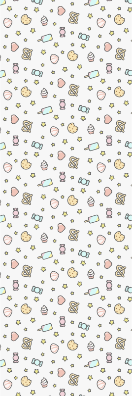 Cute babies face snacks bedroom vinyl rug - TenStickers