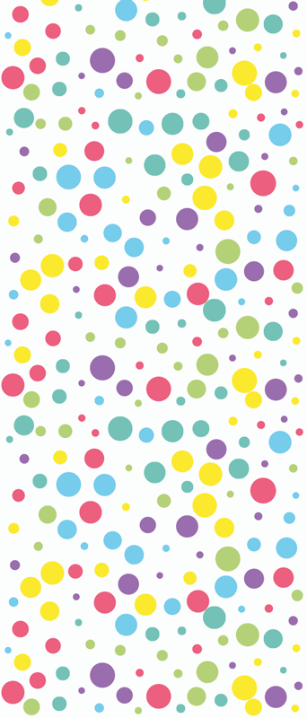 Bedroom vinyl rug with colorful polka dot design - TenStickers