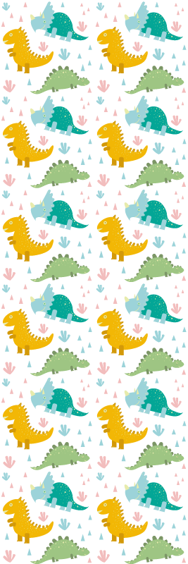 Bedroom vinyl rug with adorable dinosaur design - TenStickers