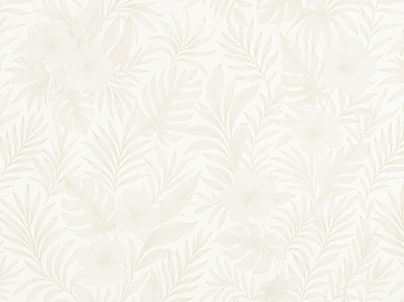 Neutral tropical bedroom vinyl rug - TenStickers