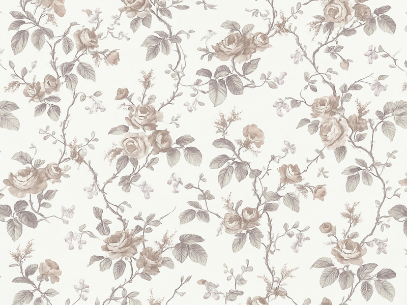 Vintage french floral bedroom vinyl rug - TenStickers