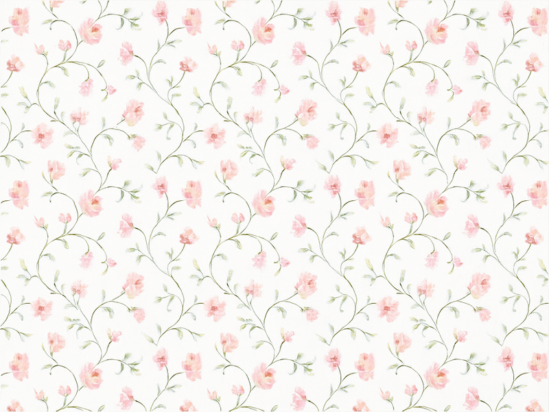 Botanical pink flower bedroom vinyl rug - TenStickers