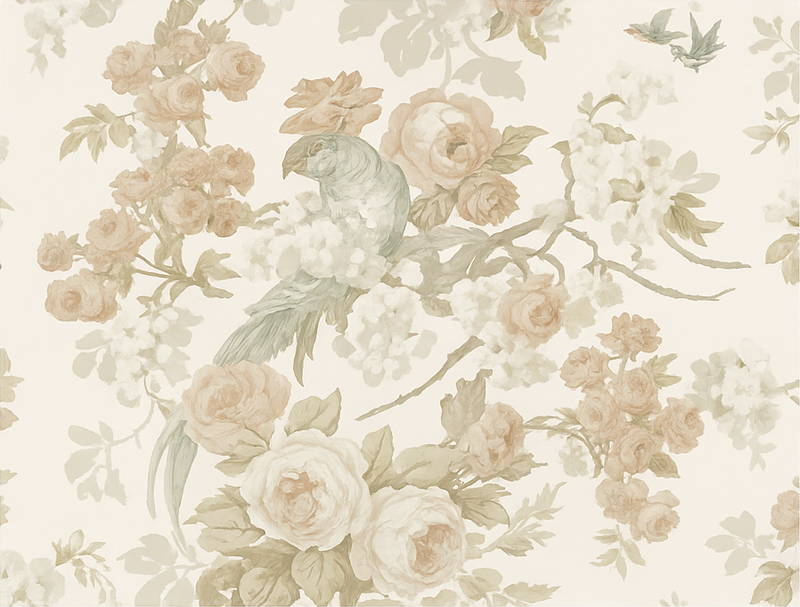 Vintage floral bedroom vinyl rug - TenStickers