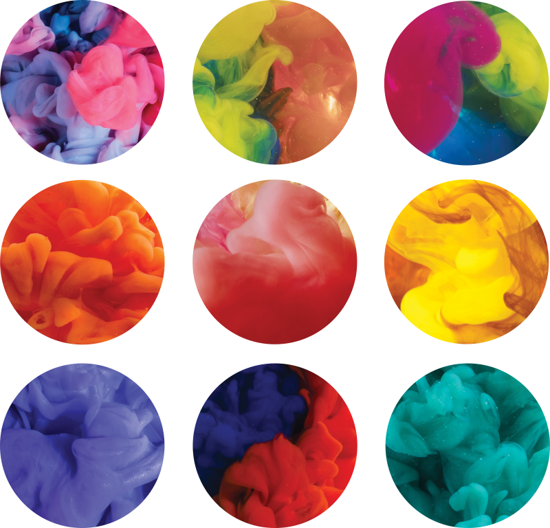 Geometric vinyl rug color smoke sticker set - TenStickers