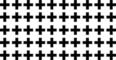 Geometric vinyl rug in black and white crosses - TenStickers
