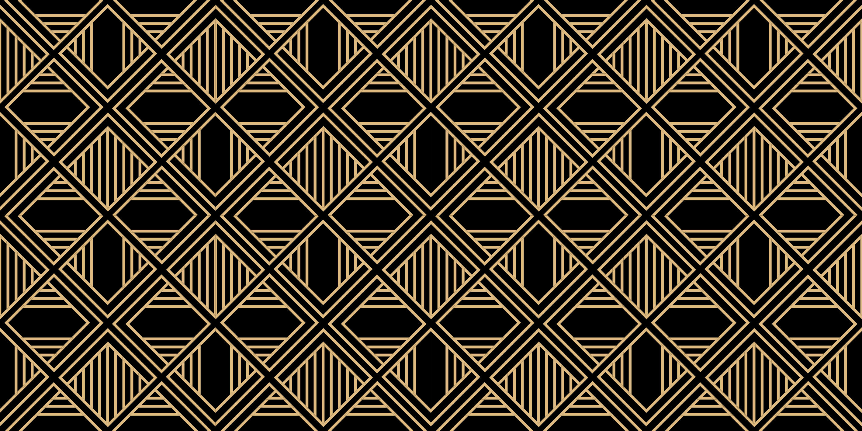 Geometric vinyl rug in art deco gatsby pattern - TenStickers