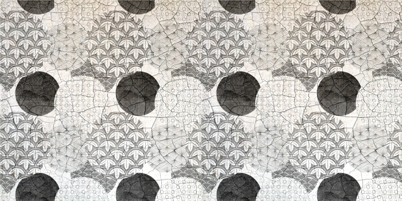 Geometric vinyl rug with oriental design - TenStickers