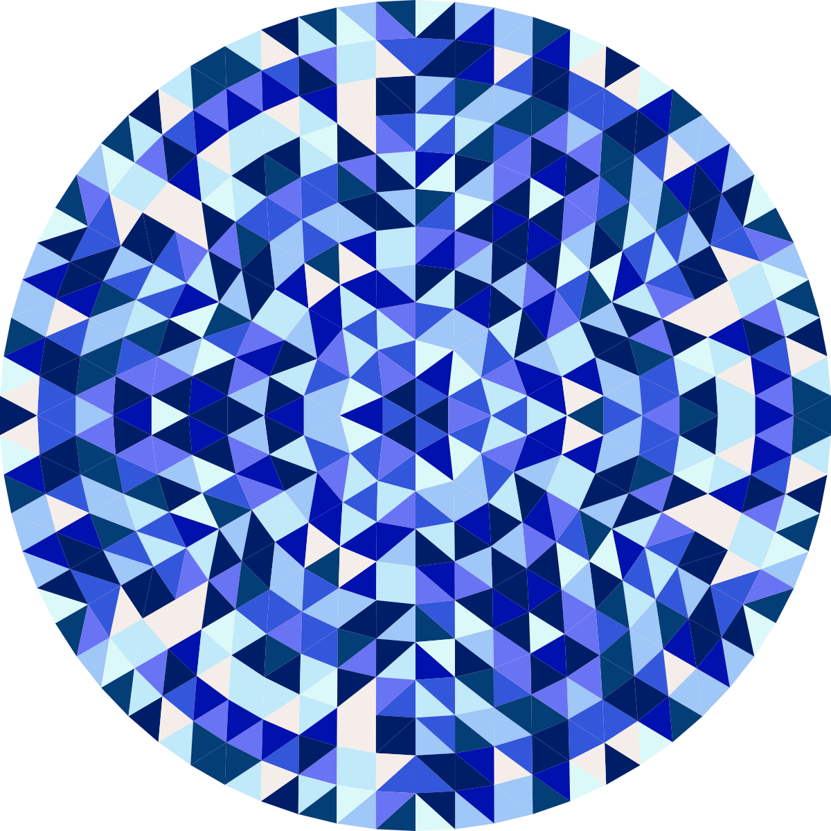 Geometric vinyl rug circular blue design - TenStickers