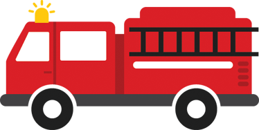 Kids vinyl rug firefighters truck - TenStickers