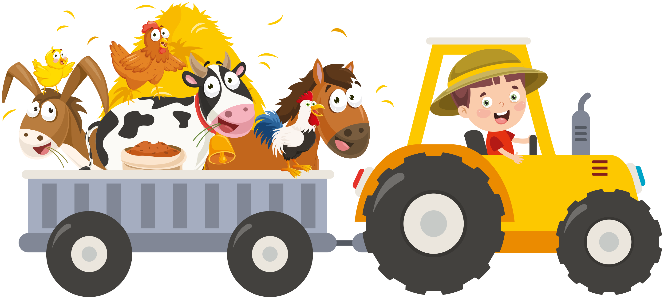 Kids vinyl rug little farmer and his animals - TenStickers