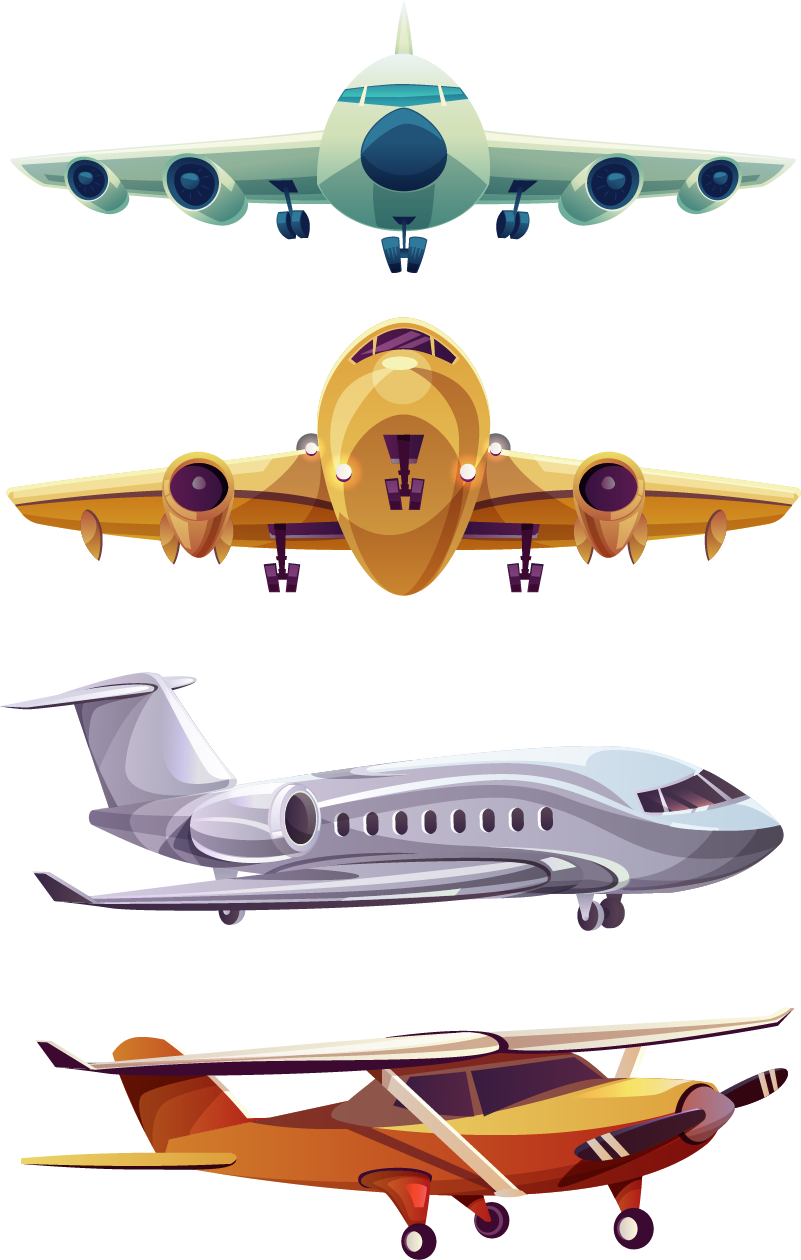 Kids vinyl rug front airplane pack - TenStickers