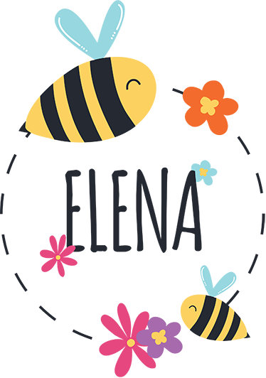 Kids vinyl rug personalized name spring - TenStickers