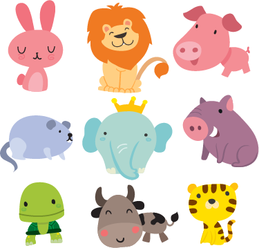 Kids vinyl rug animal stickers for children - TenStickers