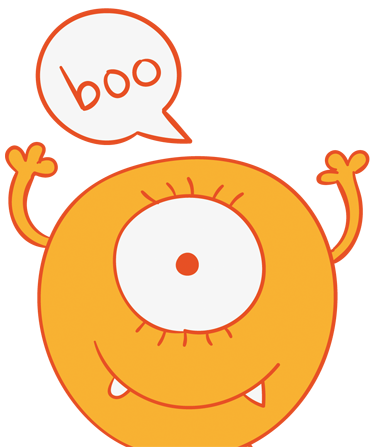 Kids vinyl rug yellow monster closet sticker - TenStickers