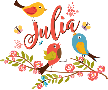 Kids vinyl rug spring birds personalized - TenStickers