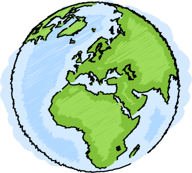 Kids vinyl rug in green and blue world map - TenStickers