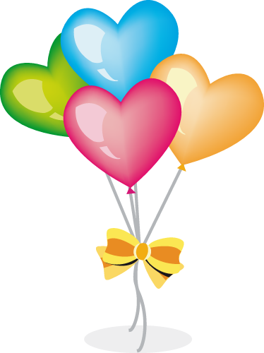 Kids vinyl rug with heart-shaped air balloons - TenStickers