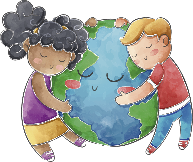 Kids vinyl rug world map for kids - TenStickers