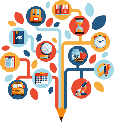 Kids vinyl rug science tree design - TenStickers