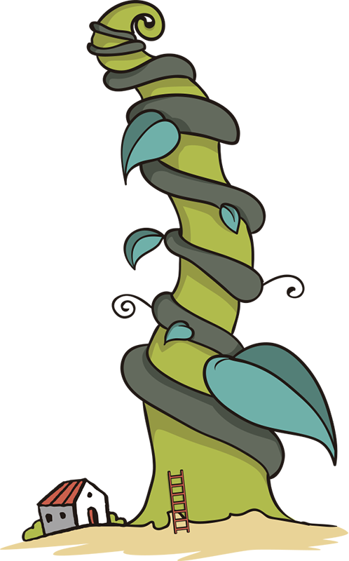 Kids vinyl rug magic beans - TenStickers