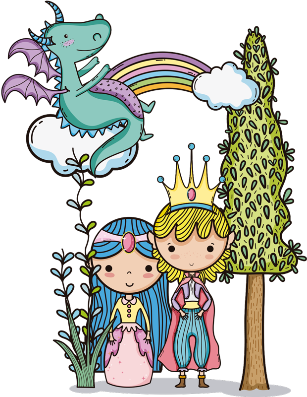 Kids vinyl rug magical world - TenStickers