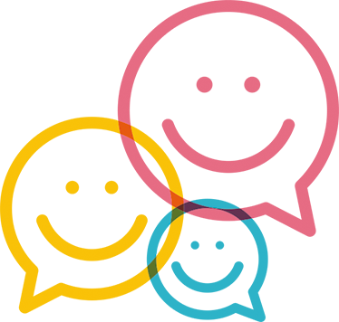 Kids vinyl rug with cheerful colorful faces - TenStickers