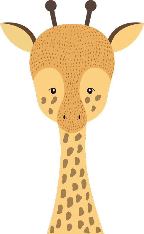 Kids vinyl rug baby giraffe design - TenStickers