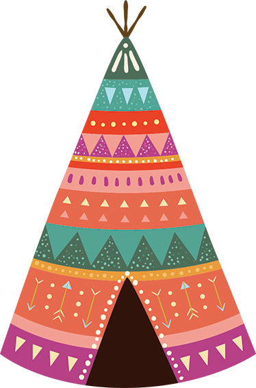 Kids vinyl rug indian shop headboard - TenStickers