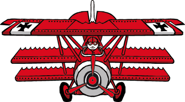 Kids vinyl rug red baron comic design - TenStickers