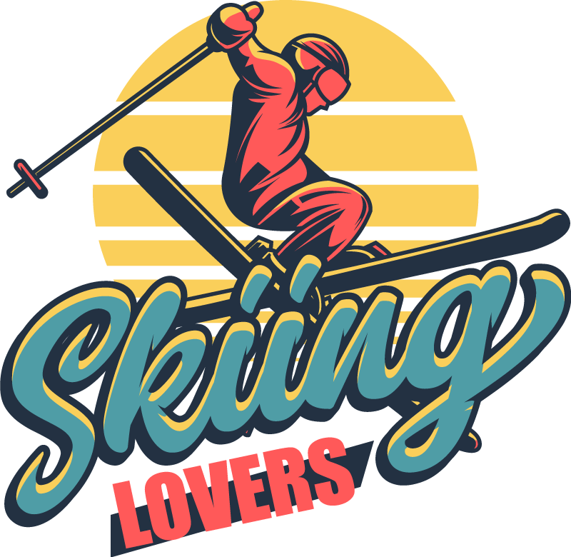 Bedroom vinyl rug for skiing enthusiasts - TenStickers