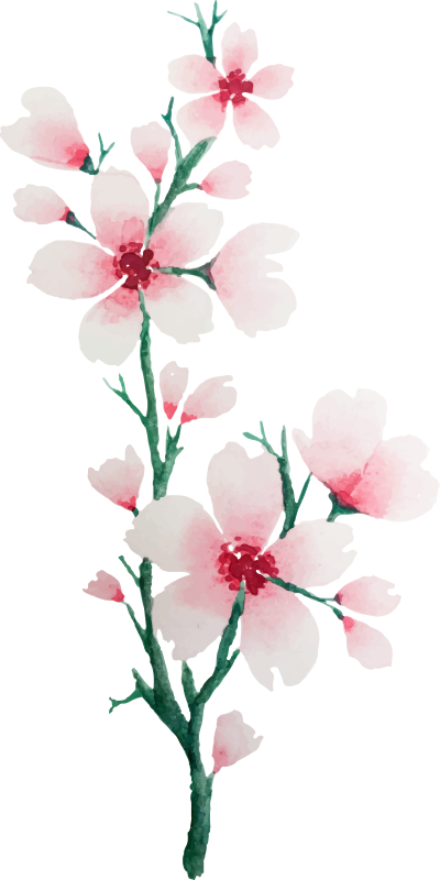 Bedroom vinyl rug with cute white flowers design - TenStickers