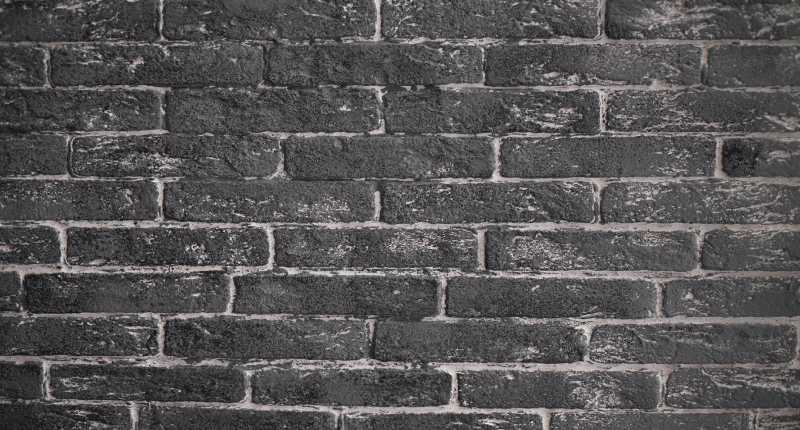 Bedroom vinyl rug with grey stone brick design - TenStickers